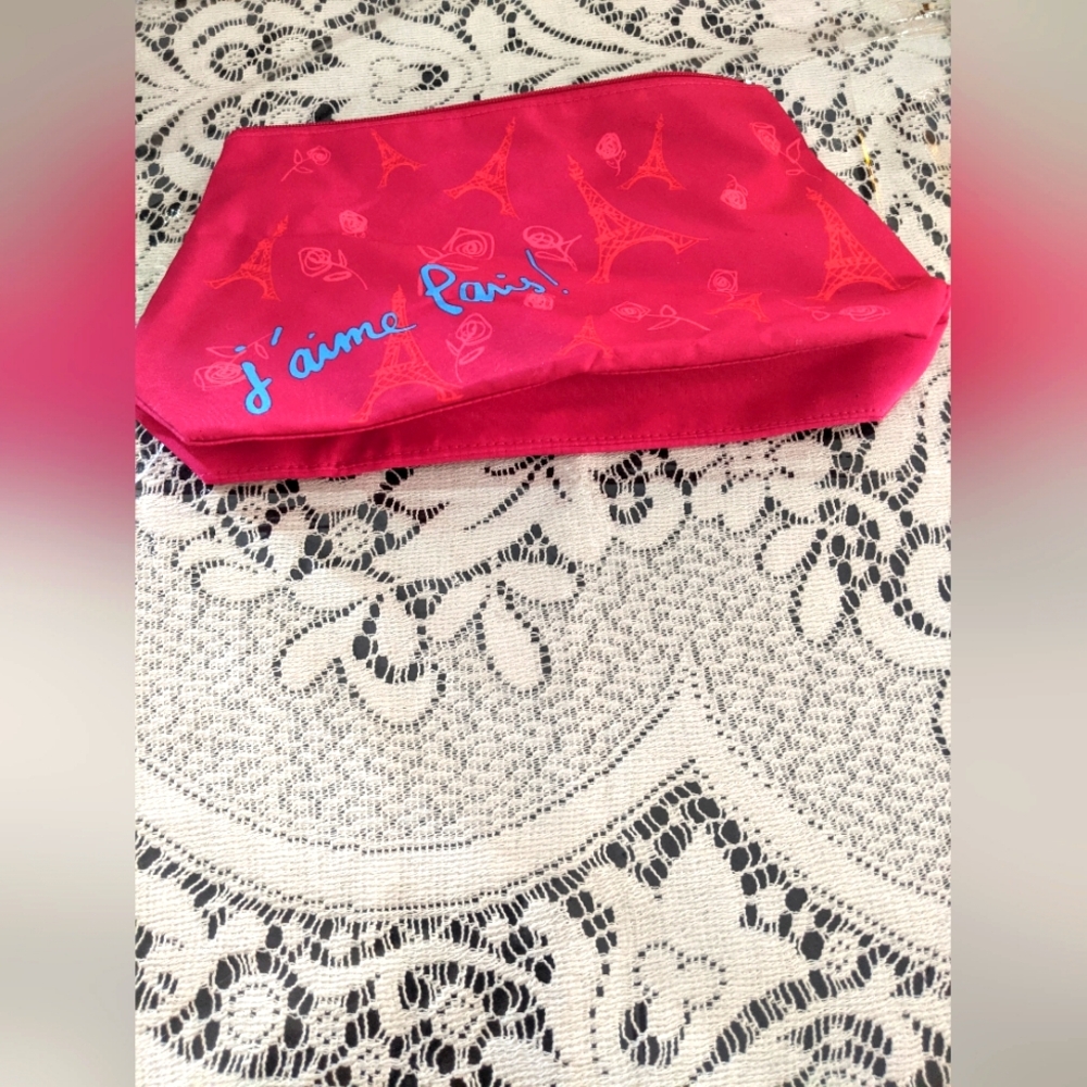 Vintage Lancome Pink Bag Pouch Cosmetic Makeup Travel Swag Gift Accessories